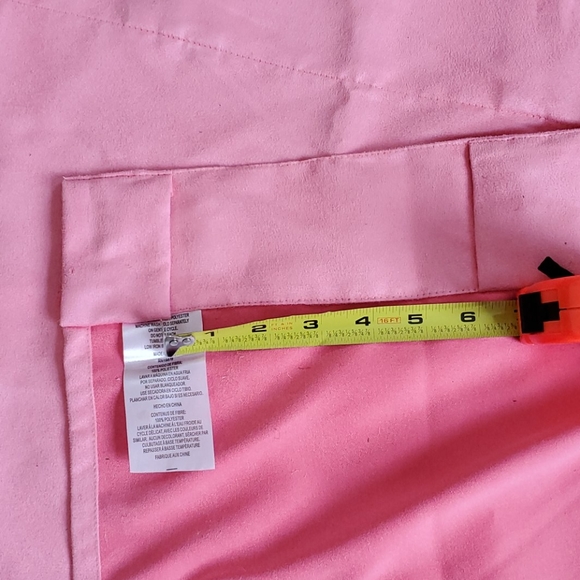 initation suede pink curtain panels - Picture 8 of 9